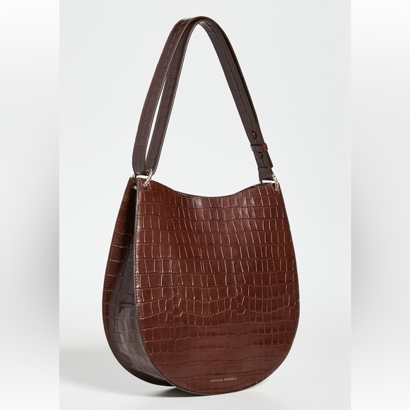 Loeffler Randall Handbags - EUC, Loeffler Randall Caroline Hobo Shoulder Bag Brown Croc Embossed Leather
